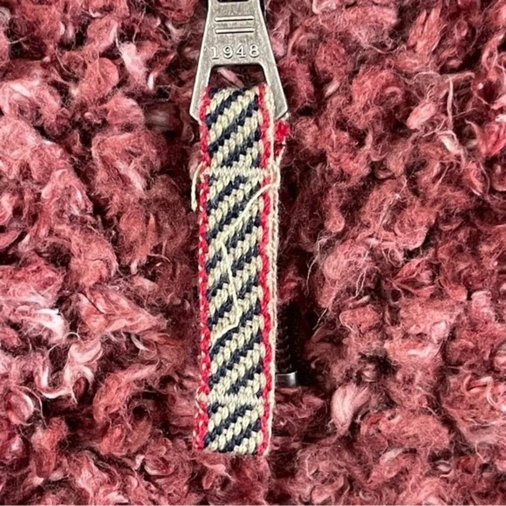 Weatherproof Vintage 3/4 Zip Sherpa Pullover Maroon Small Womens Jacket Sweater - Picture 5 of 7